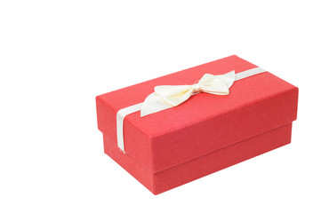 Reg gift box isolated on white background