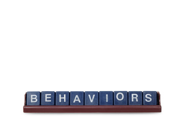 Behaviors word from letter spelling