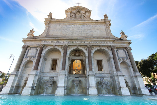 Fontana dell'Acqua Paola also known as Fontanone ("The big fountain") a monumental fountain located on the Janiculum Hill in Rome, Italy