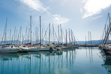 Yachts in a bay