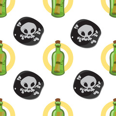 Seamless pattern for design surface Message in a bottle.