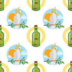 Seamless pattern for design surface Message in a bottle.