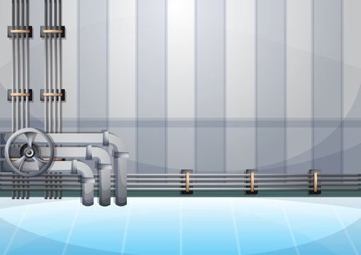 cartoon vector illustration water pipe wall with separated layers in 2d graphic