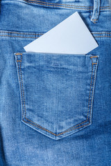Detail of  blue jeans
