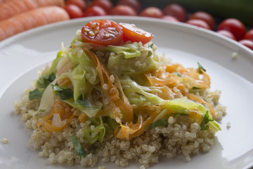 Quinoa with zoodles