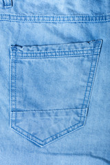 Detail of  blue jeans