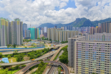 Fototapeta na wymiar hong kong public estate buildings