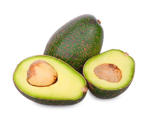 avocado isolated on the white
