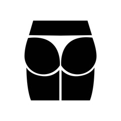 butt icon vector