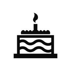 cake with a candle icon vector