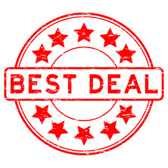 Grunge red best deal rubber stamp