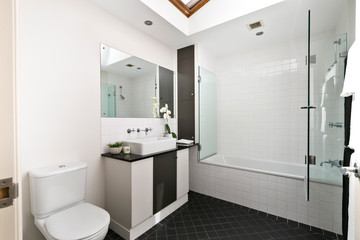 Fototapeta na wymiar Bathroom of the luxurious house