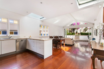 the kitchen with modern style

