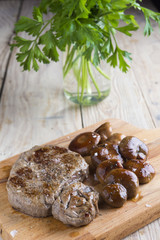 Fototapeta premium Beef and mushrooms