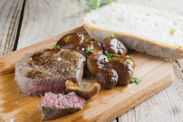 Beef and mushrooms