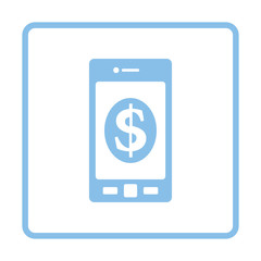 Smartphone with dollar sign icon