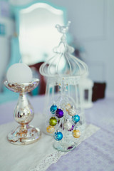 original candles and other things are on the table