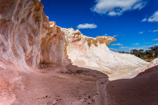 Eroded cliffs at Buckley's Breakaway near Wave Rock in Western Australia