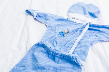 Baby boy  clothes  on white background