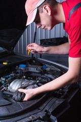 Fototapeta na wymiar mechanic in auto repair service