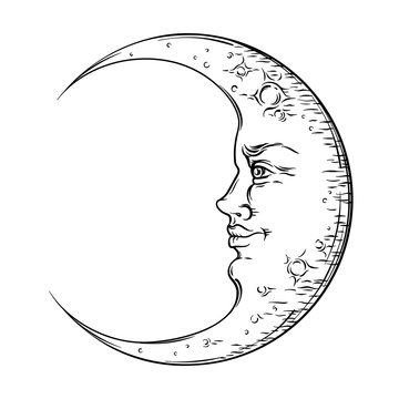 Crescent Moon Face Изображения: просматривайте стоковые фотографии,  векторные изображения и видео в количестве 5,128 | Adobe Stock