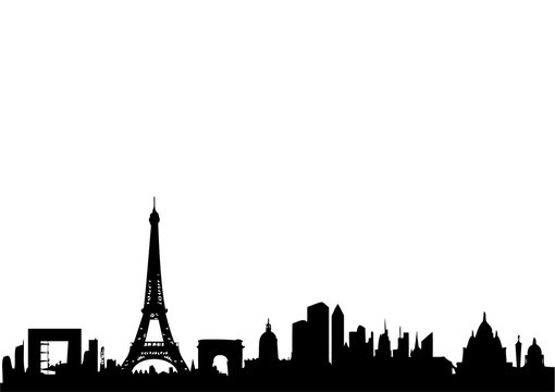 Paris en ombres chinoises Illustration Stock | Adobe Stock