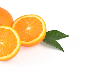 Orange fruit isolated on white background