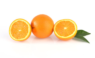 Orange fruit isolated on white background