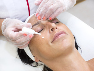 process of massage and facials in beauty salon