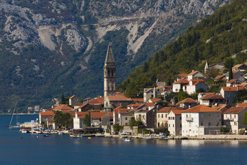 Fototapeta premium View of Dobrota, Bay of Kotor, Montenegro
