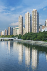 Fototapeta na wymiar residential building in Hong Kong city