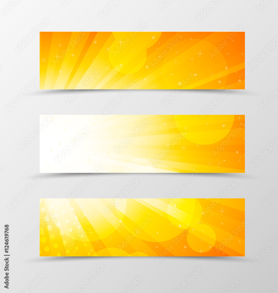 Wall mural set of header banner dynamic design