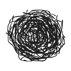 Tumbleweed icon in black style isolated on white background. Wlid west symbol stock vector illustration.