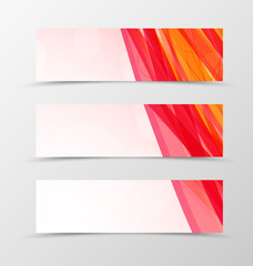 Set of header banner dynamic wave design