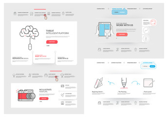 Color Pop Multimedia Website Layout with Cartoon Style Design Elements 2