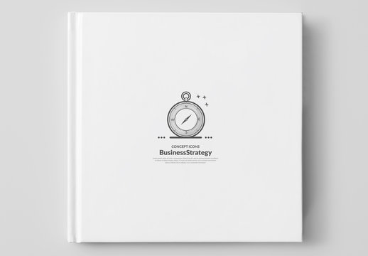 Grayscale Cartoon Style Business and Tech Icon Set 5