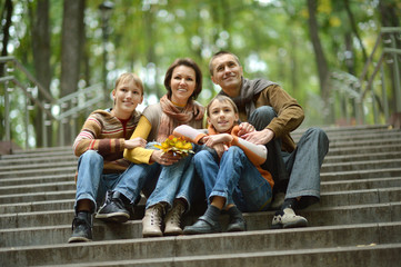 Fototapeta premium beautiful happy family 