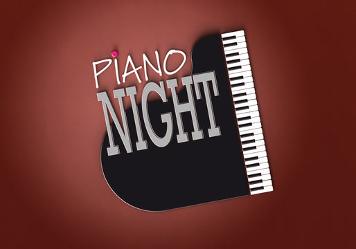 Piano Night - Typo - Flügel
