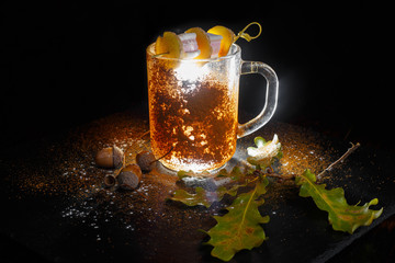 Glintwine with dark beer