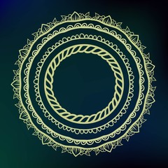 Mandala background, henna natural colors.