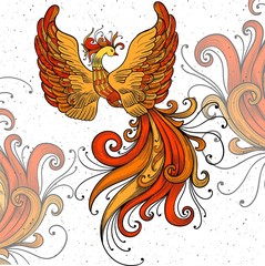 Firebird vector clipart