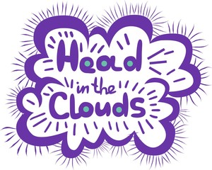 Obraz premium Head in the clouds card