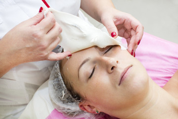 process of massage and facials in beauty salon