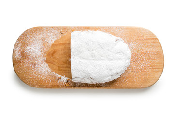 Weihnachten angeschnittener Stollen Puderzucker