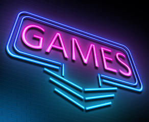 Games sign concept.
