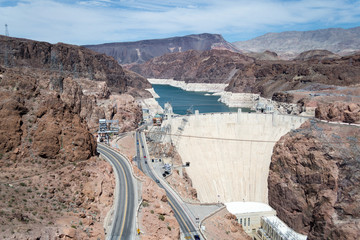 Hoover dam from the Bypass bridge