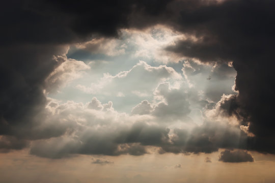 Dramatic Sky with storm cloud.