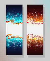 A set of vector Christmas banners with space for text