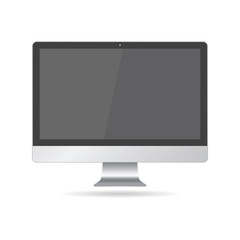 Modern, realistic computer monitors, isolated on white backgroun