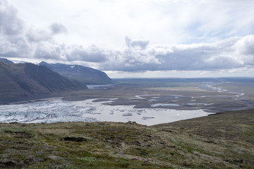 Fototapeta na wymiar Skaftafellsjokull glacie one of the most impresive of Iceland